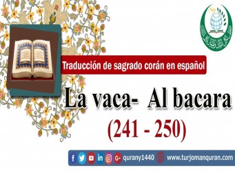 Traducción de sagrado corán en español -  2 - La vaca Al bacara – (241 - 250)